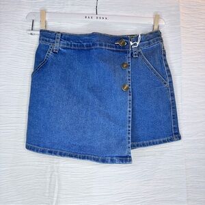 Social Academy Denim Wrap Skort Adjustable Waist Stretch Girls‎ 10 New with Tags